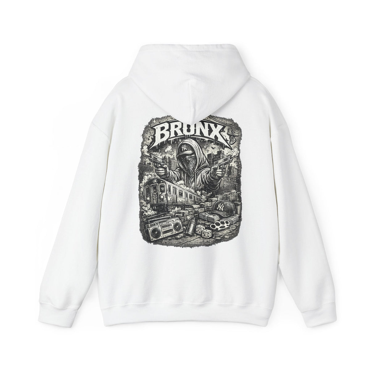 Bronx Street Art Hoodie Urban Graffiti Train & Boombox Hoodie – Kalabula