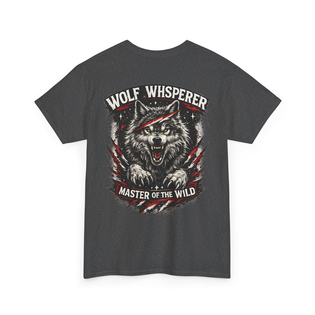 Wolf Biker T-Shirt – „Wolf Whisperer“ Alpha-Wolf Grafik-T-Shirt