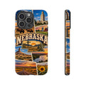 Nebraska-Reise-Collage Robuste Handyhülle – Vintage-Bundesstaaten-Design