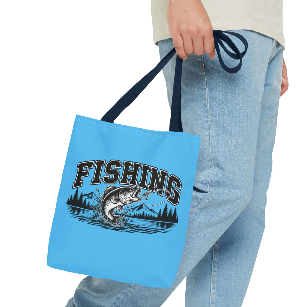 Angeln Stofftasche – Fishing Fisch & See Motiv