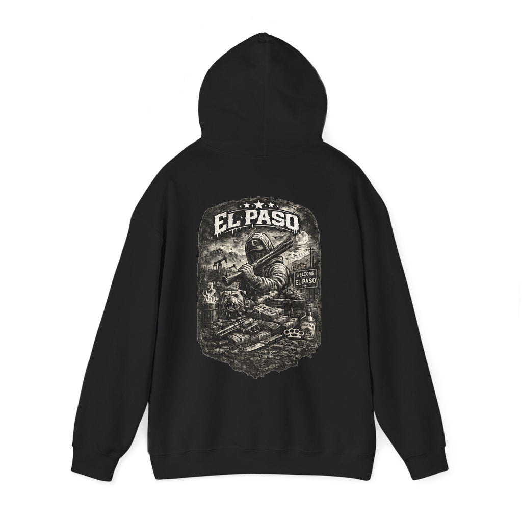 El Paso Hoodie Texas Border Streetwear, Dark Western Graphic Hoodie, Urban Unisex Hoodie – Kalabula