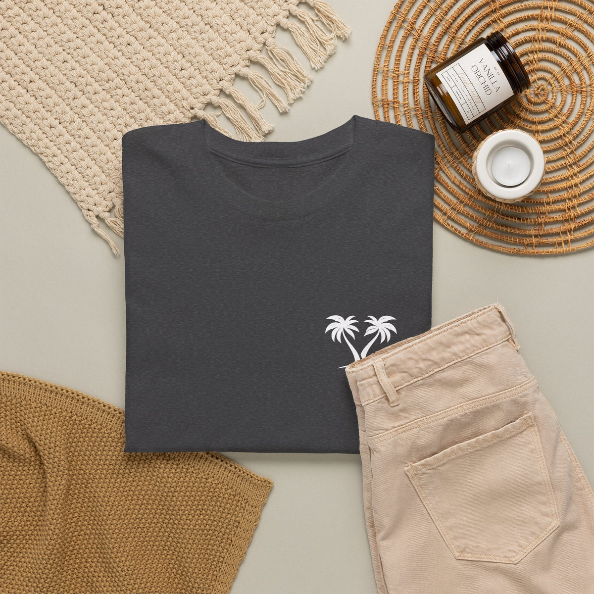 Minimal Palm Tree T-Shirt – Tropischer Strand Grafik-T-Shirt