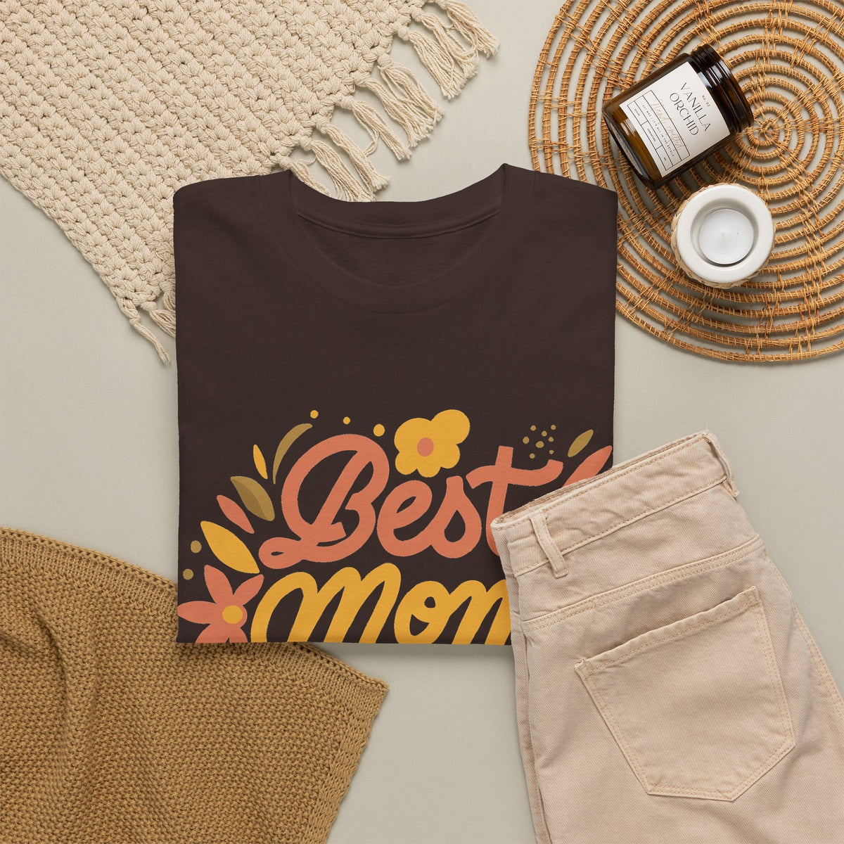 “Best Mom Ever” T-Shirt – Blumen-Muttertagsgeschenk Grafik-T-Shirt