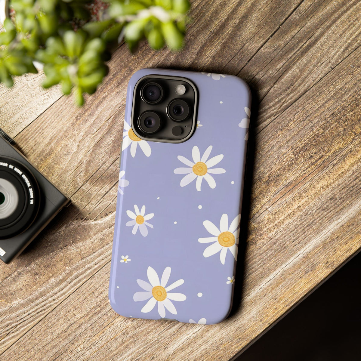 Lavendel-Gänseblümchen Robuste Handyhülle – Blumen Pattern Design