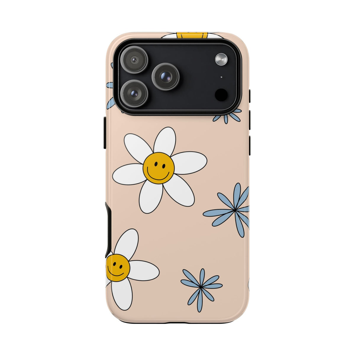 Smiley-Gänseblümchen Robuste Handyhülle – Süßes Retro-Blumendesign