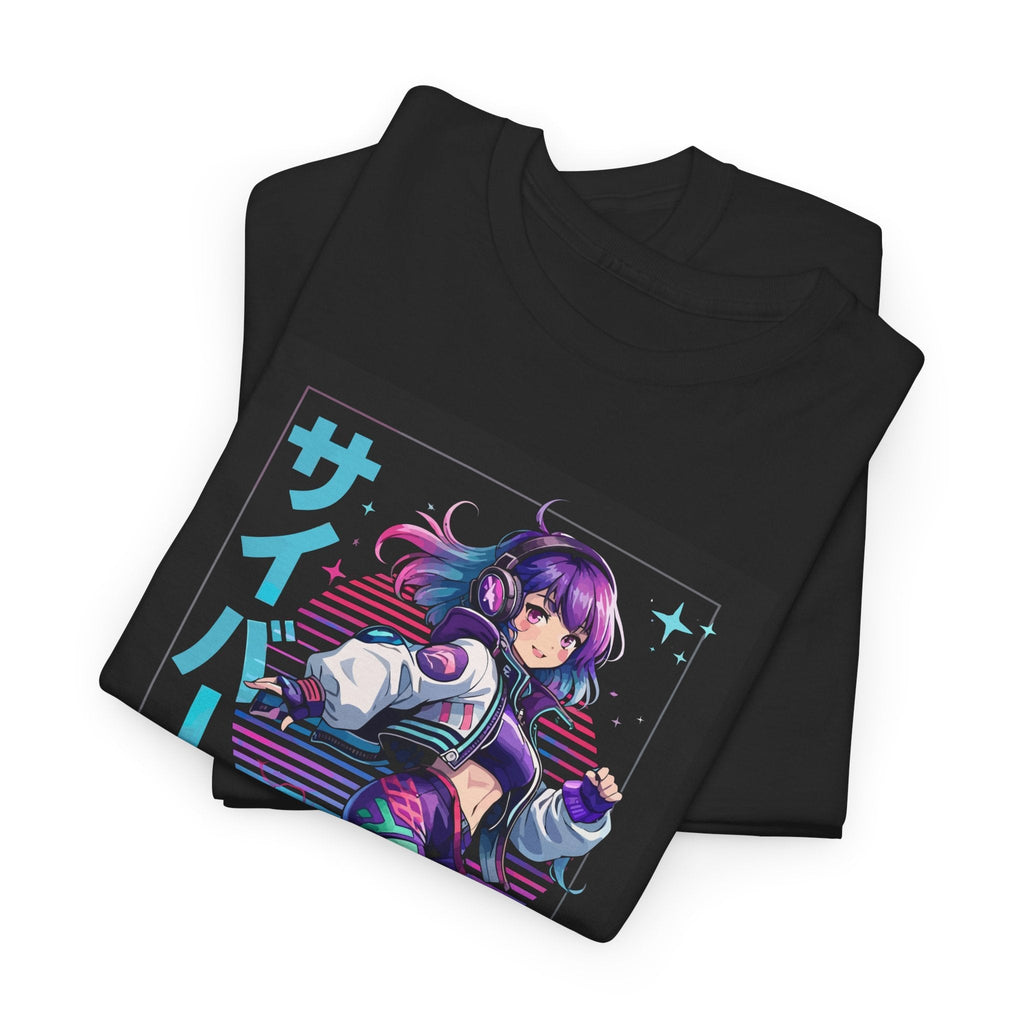 Cyberpunk Anime Girl T-Shirt – Futuristisches Japan-Design Grafik-T-Shirt