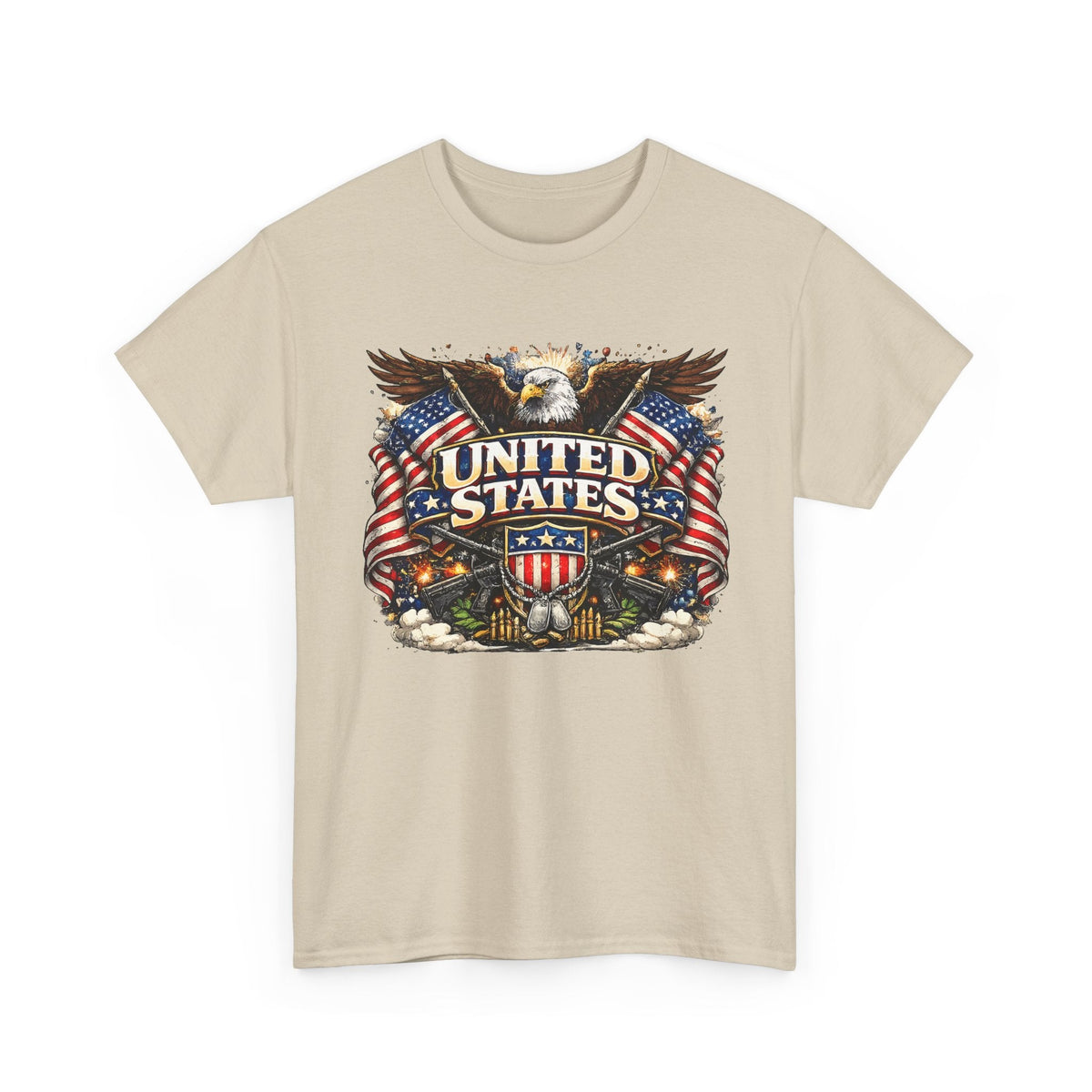 USA Patriotisch T-Shirt – US-Adler & Flagge Grafik-T-Shirt