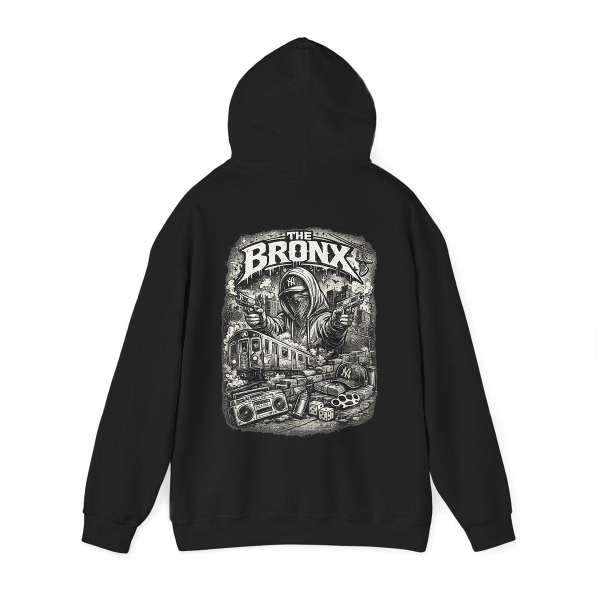 Bronx Street Art Hoodie Urban Graffiti Train & Boombox Hoodie – Kalabula