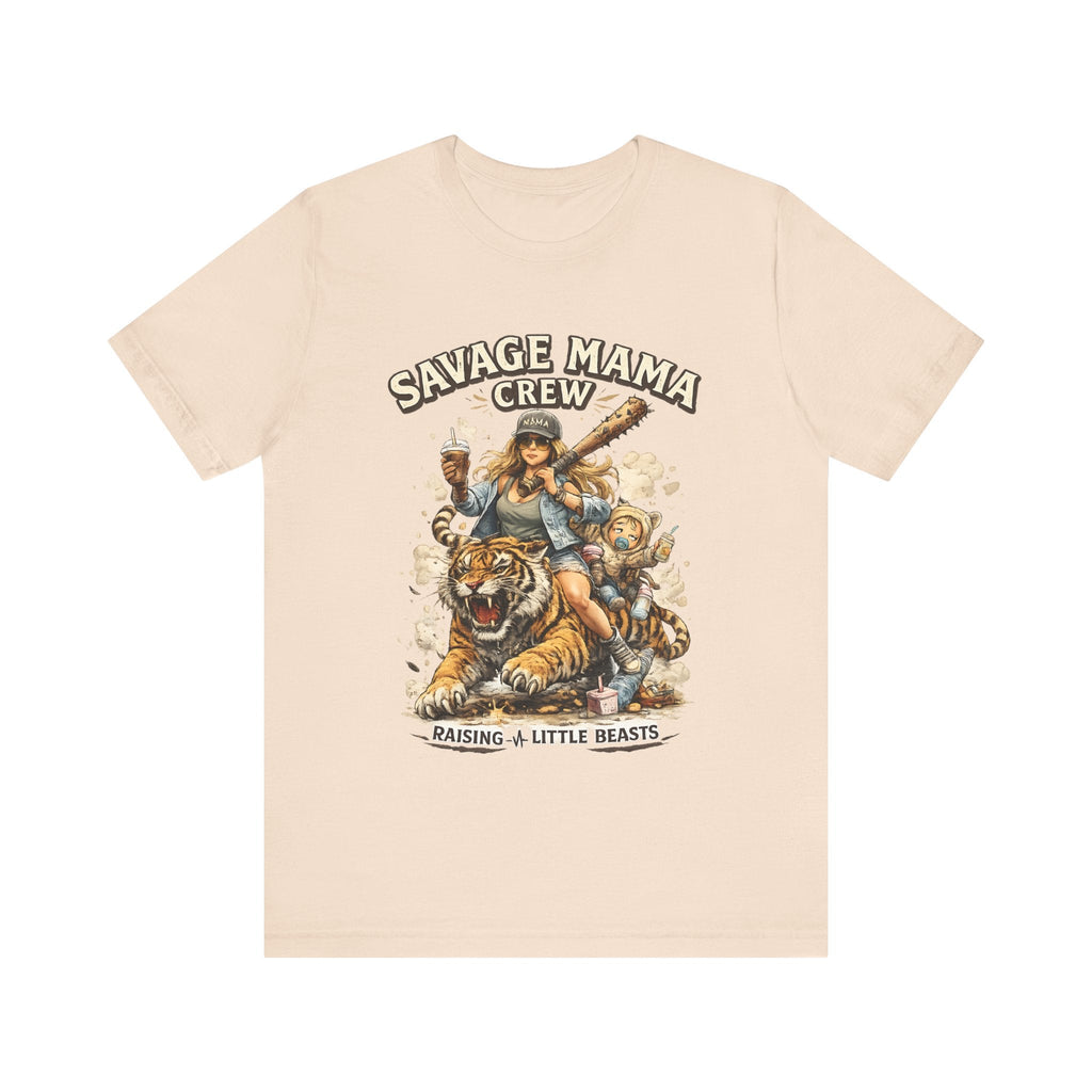 Savage Mama Crew T-Shirt Lustige Mama T-Shirt, Starke Mama Grafik-T-Shirt, Geschenk für coole Mamas