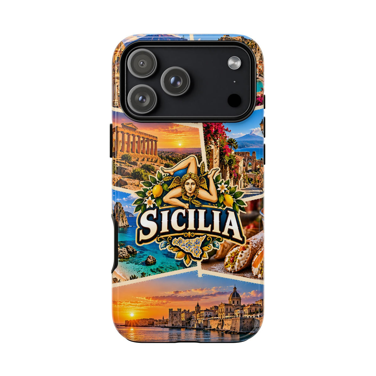 Sizilien Italien Robuste Handyhülle – Sizilianische Reise-Collage