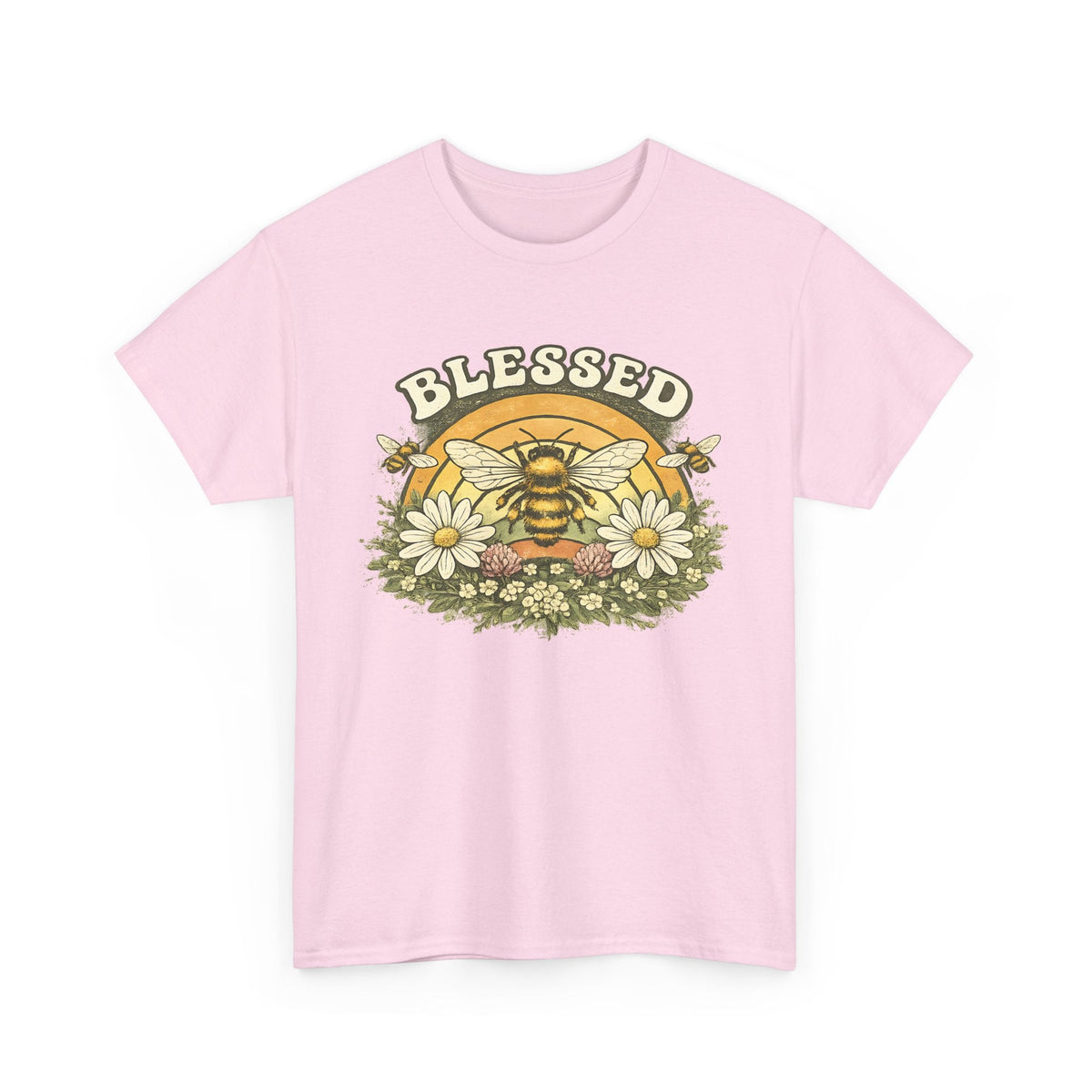 Blessed Bee T-Shirt – Christlicher Glaube & Blumen-Biene Grafik-T-Shirt