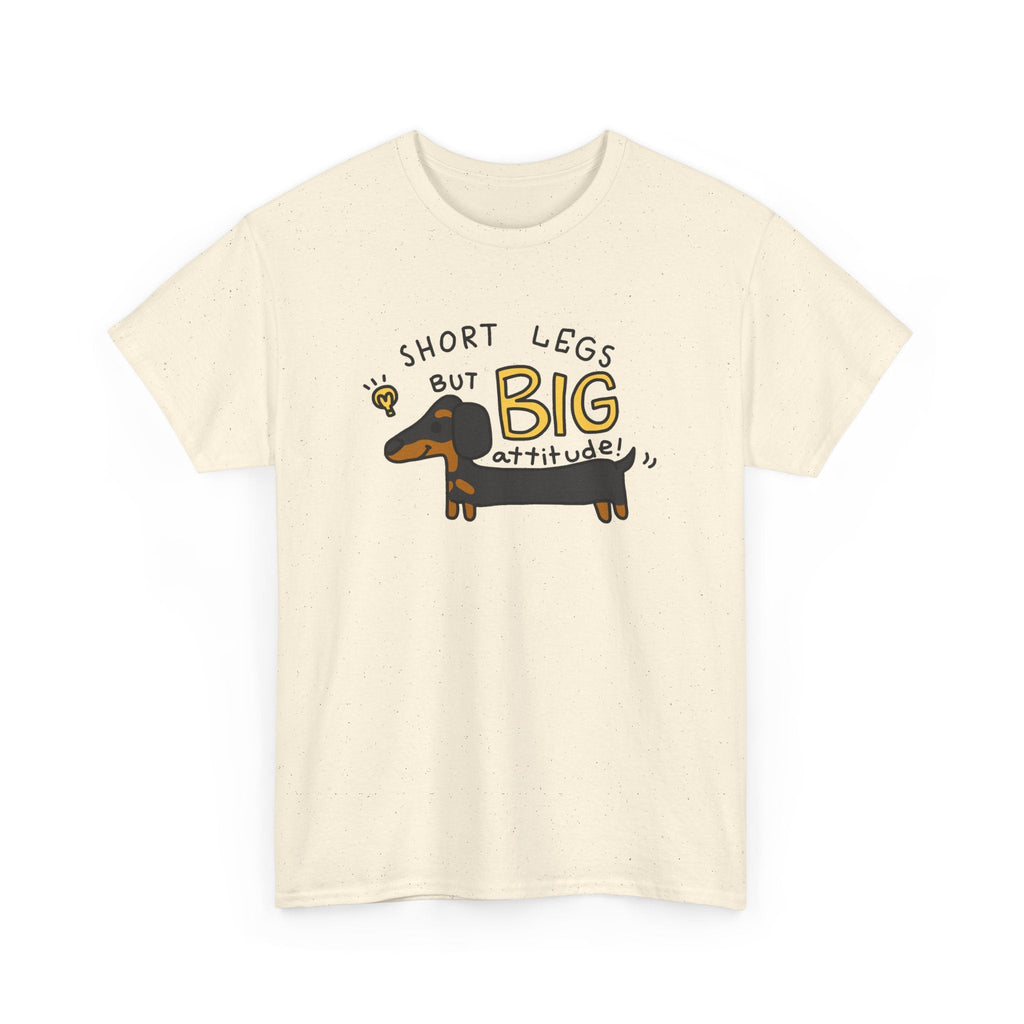 “Short Legs, Big Attitude” Dachshund T-Shirt – Lustiger Hund Grafik-T-Shirt
