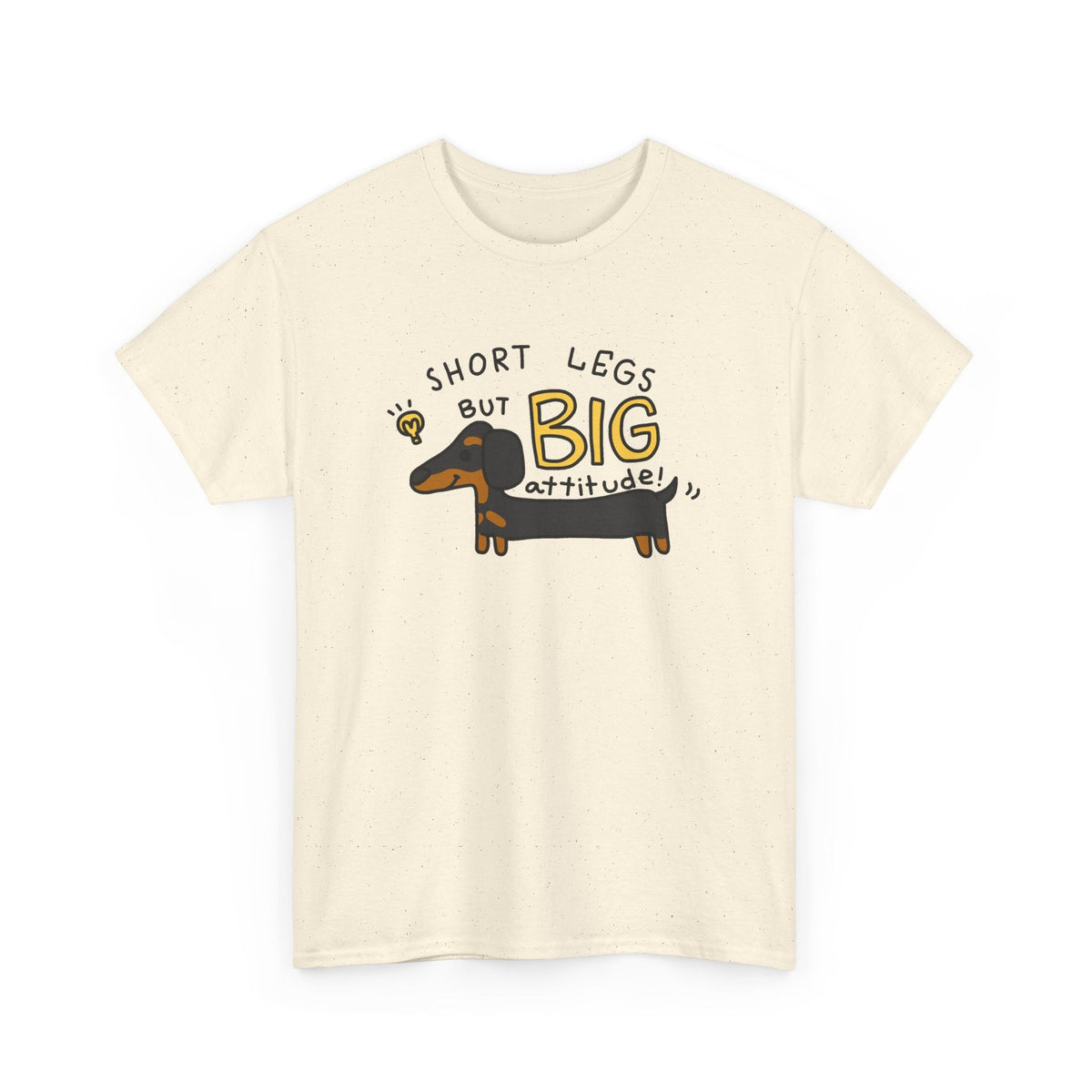 “Short Legs, Big Attitude” Dachshund T-Shirt – Lustiger Hund Grafik-T-Shirt