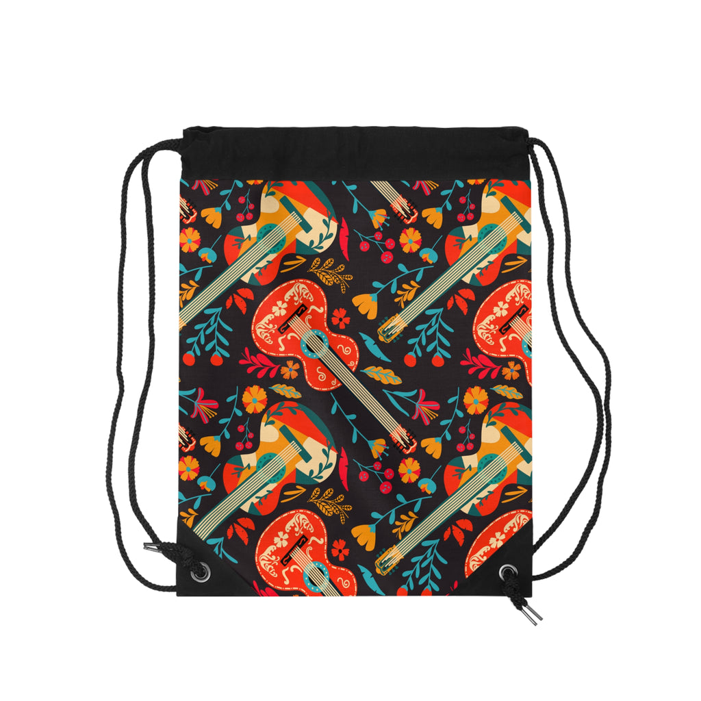 Gitarren Turnbeutel – Musik & Blumen Design von Kalabula