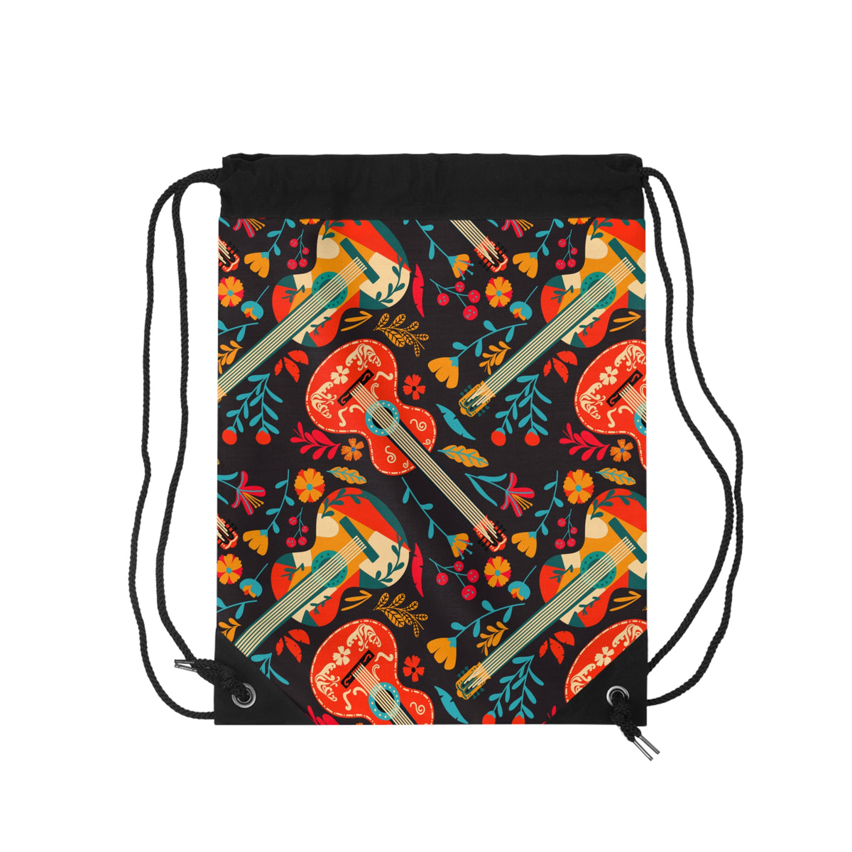 Gitarren Turnbeutel – Musik & Blumen Design von Kalabula