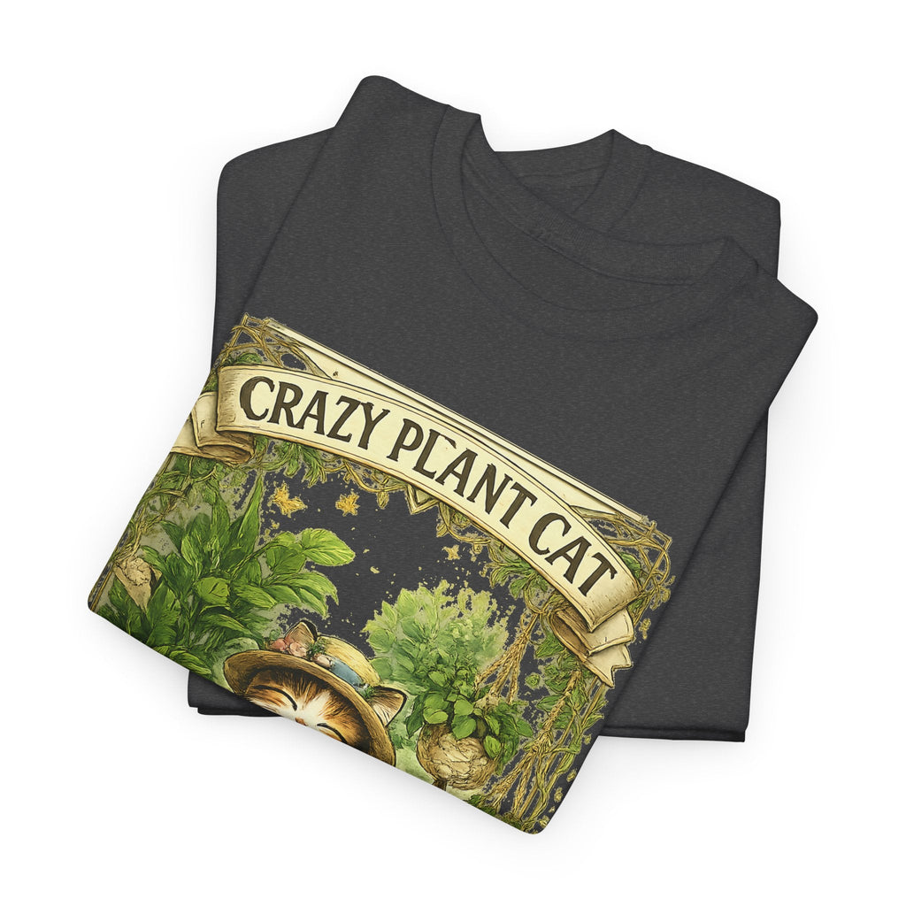Crazy Plant Cat T-Shirt – Katze & Zimmerpflanzen Grafik-T-Shirt