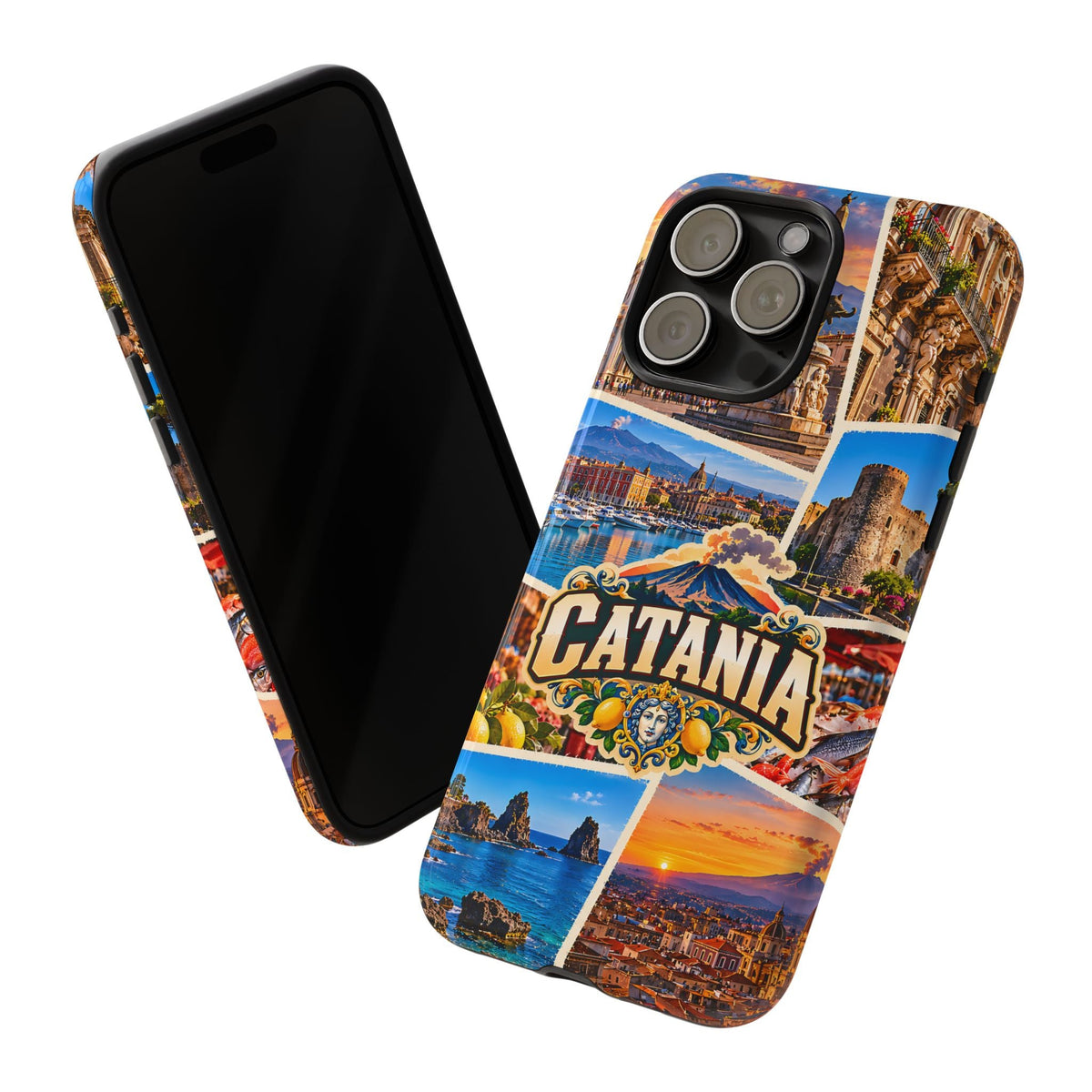 Catania Sizilien Robuste Handyhülle – Italienische Reise-Collage