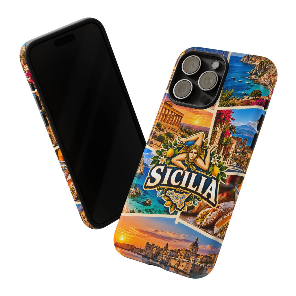 Sizilien Italien Robuste Handyhülle – Sizilianische Reise-Collage