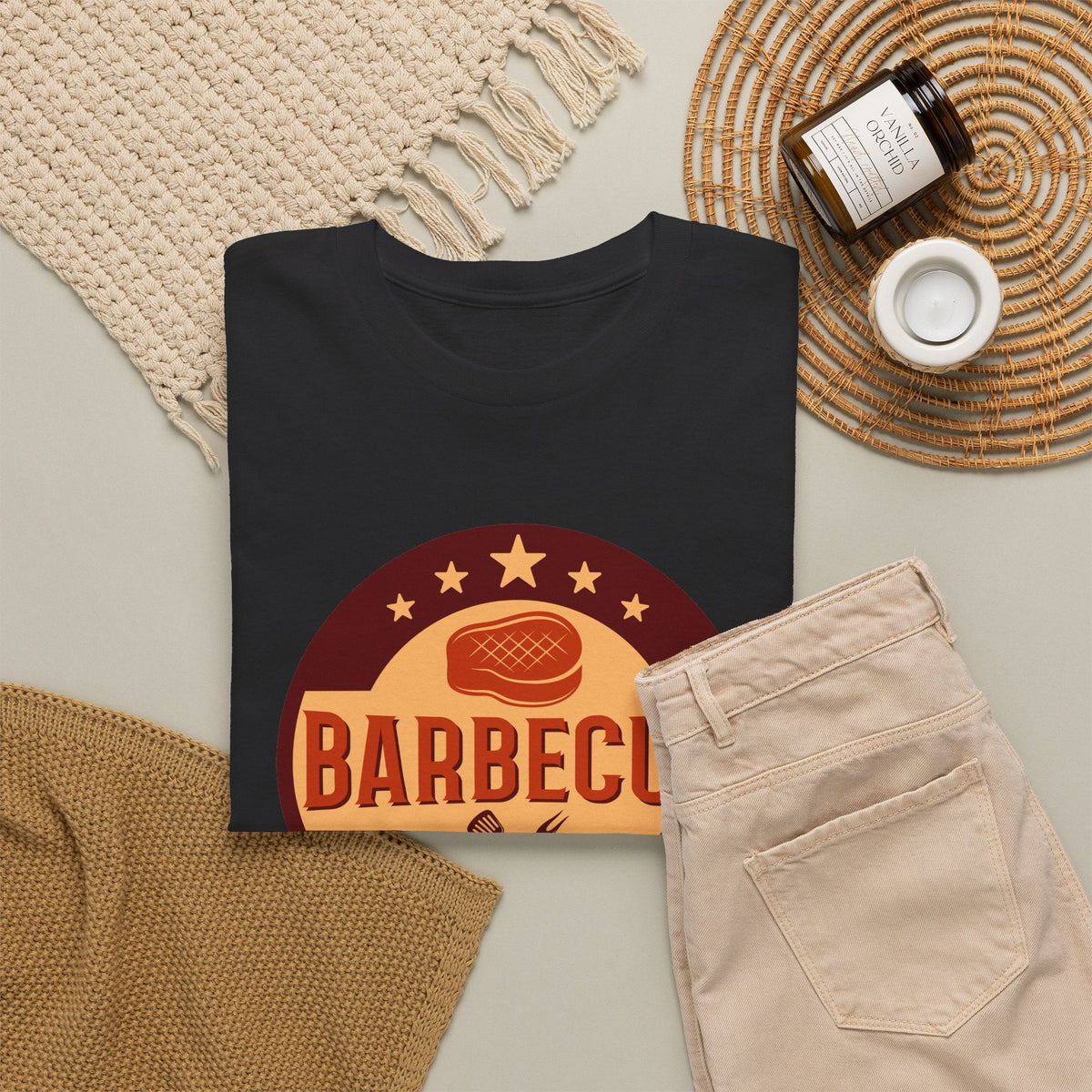 BBQ Grill Menu T-Shirt – Vintage Barbecue Cooking Grafik-T-Shirt