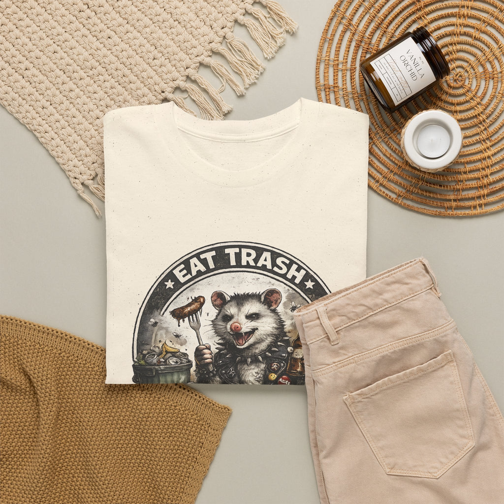 “Eat Trash, Party Hard” Opossum T-Shirt – Lustiges Grafik-Design T-Shirt
