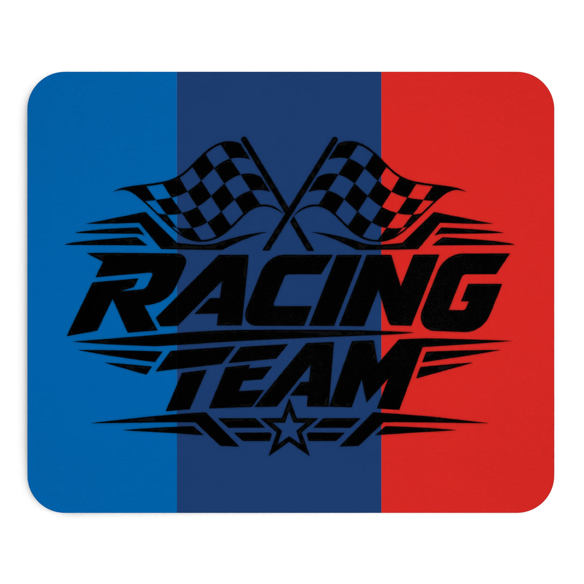 Racing Team Mousepad – Motorsport Design in Blau & Rot