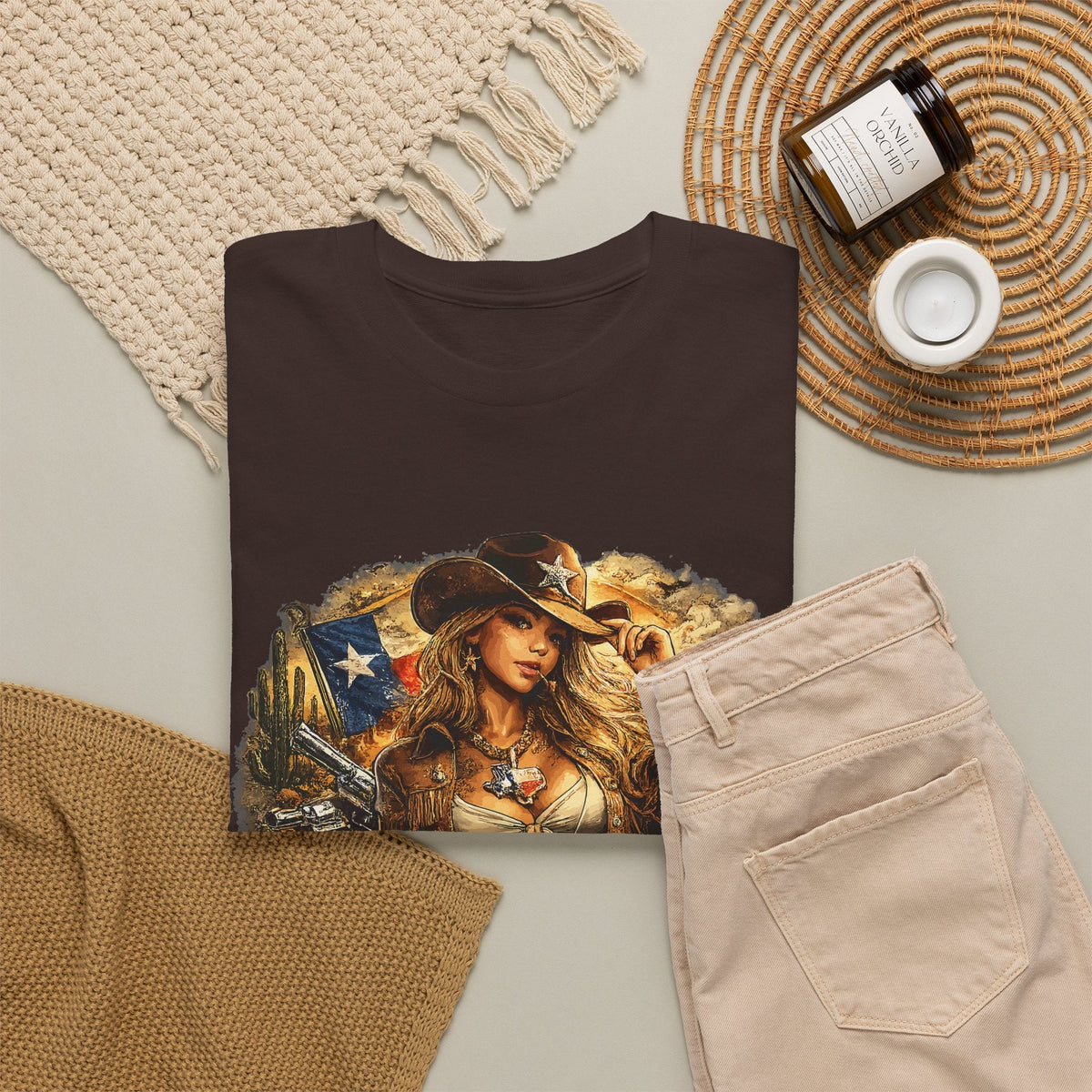 Texas Cowgirl T-Shirt – Vintage Western & Rodeo Grafik-T-Shirt