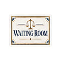 Elegantes Wartezimmer-Schild aus Keramik – Kanzlei & Büro – SE8