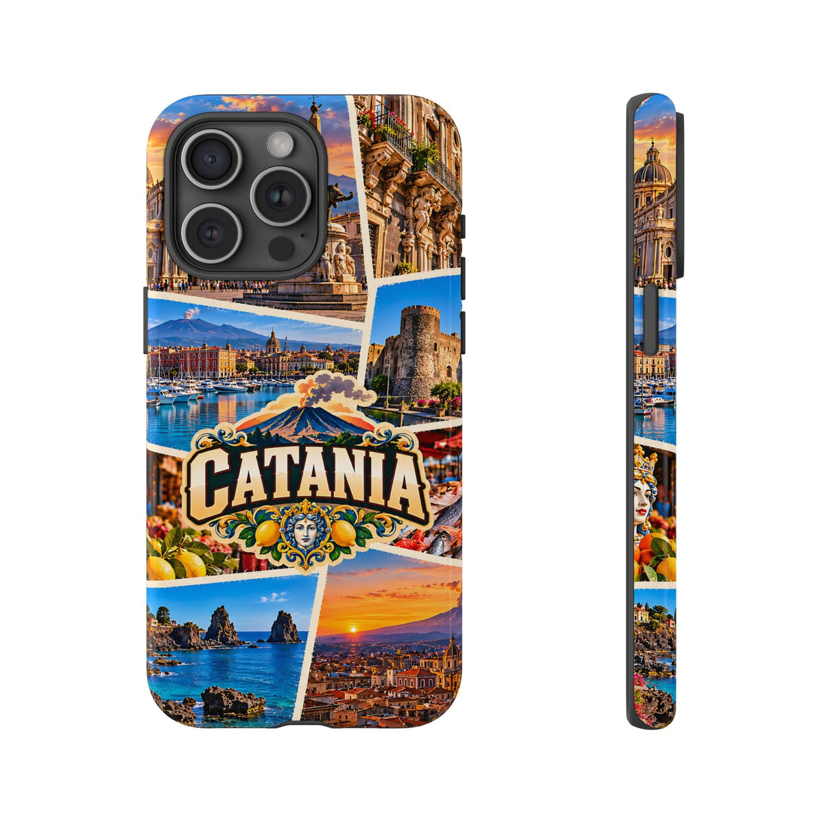Catania Sizilien Robuste Handyhülle – Italienische Reise-Collage