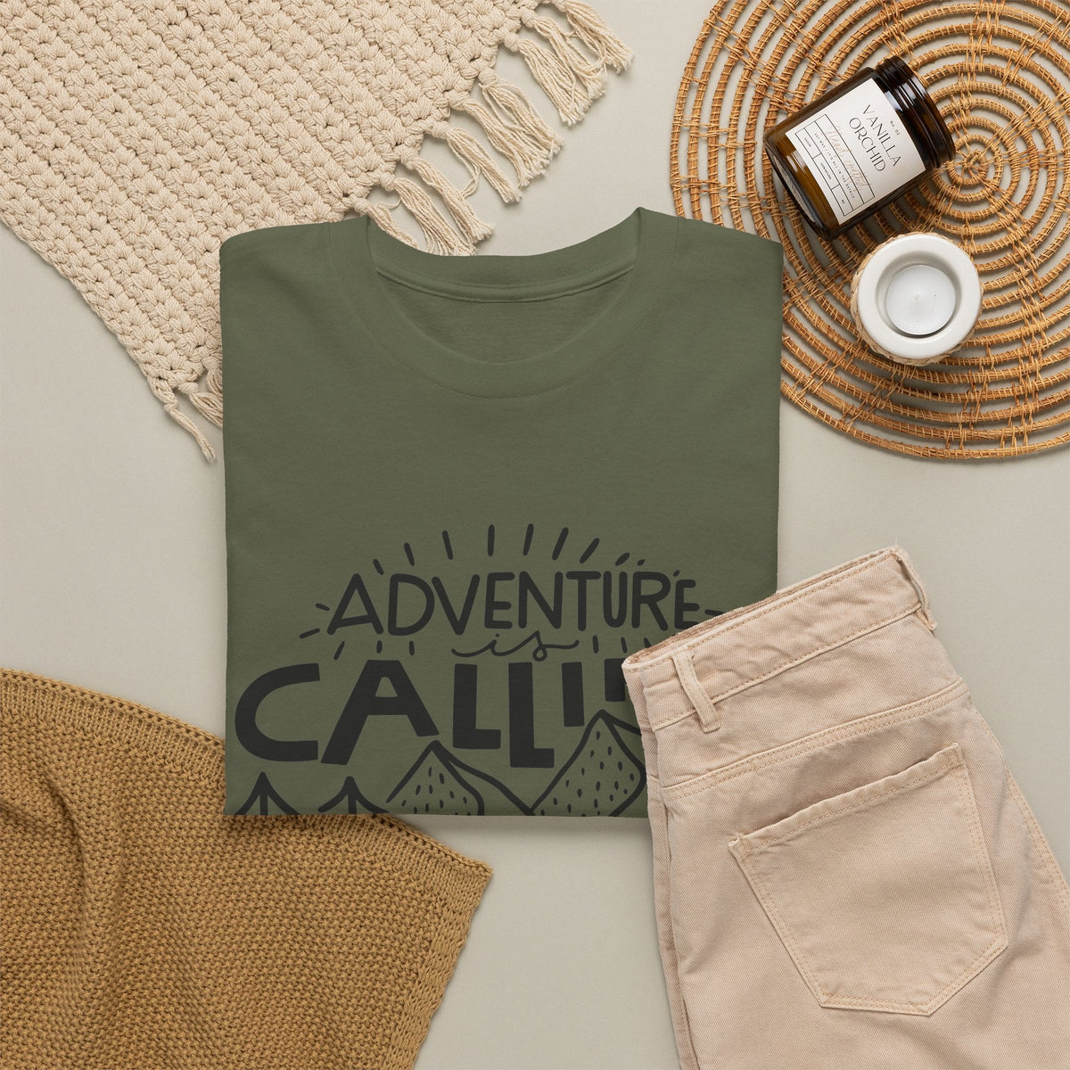 Adventure Is Calling T-Shirt – Outdoor-Abenteuer Grafik-T-Shirt