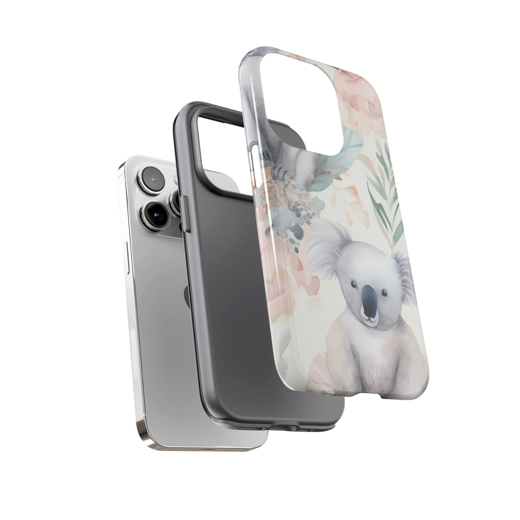 Süßer Koala Robuste Handyhülle – Botanisches Aquarell-Design