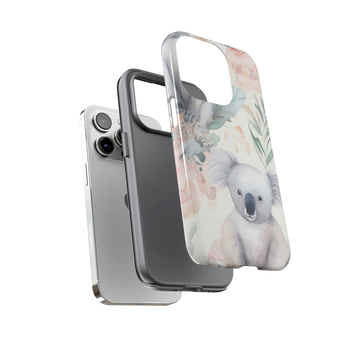 Süßer Koala Robuste Handyhülle – Botanisches Aquarell-Design