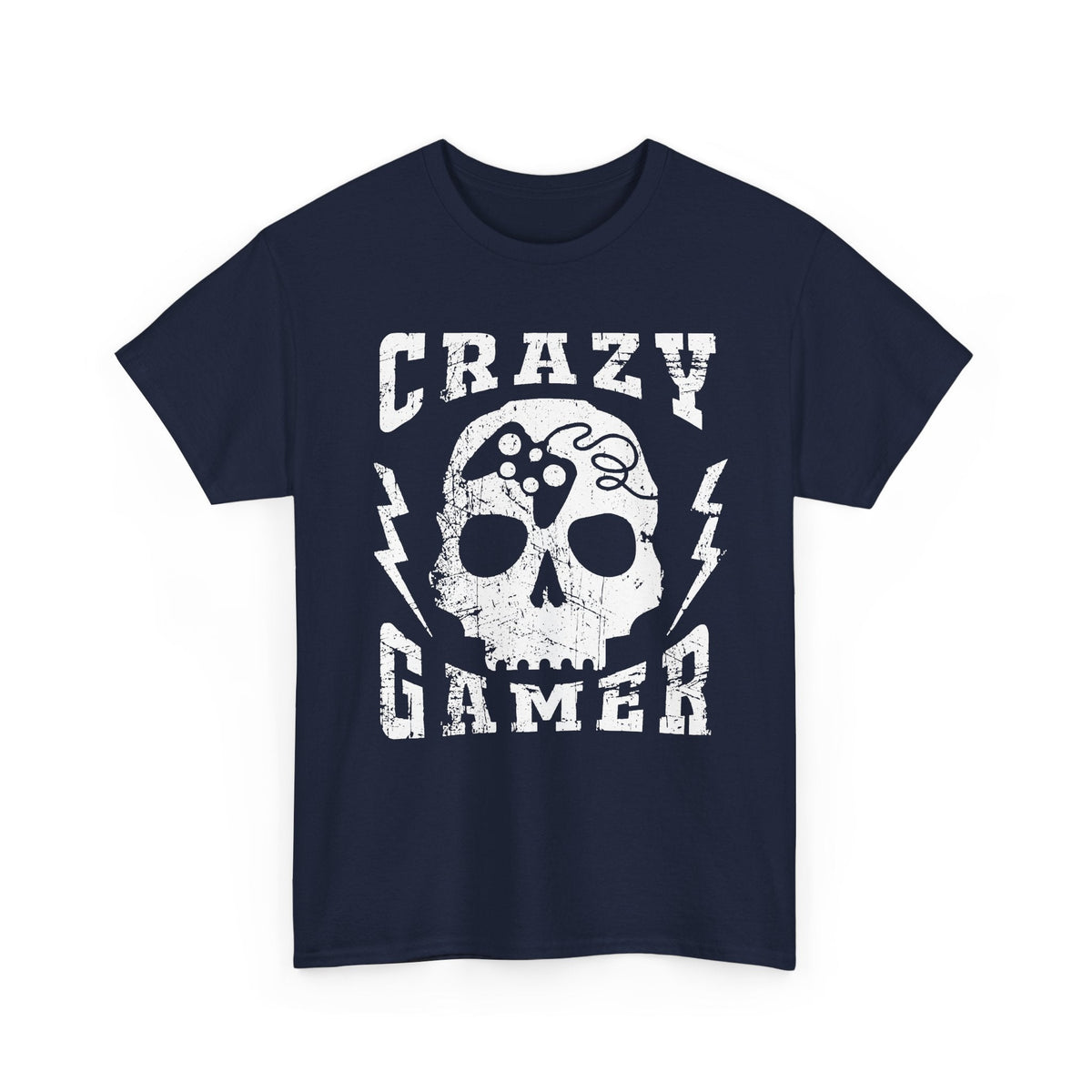 Crazy Gamer T-Shirt – Totenkopf Gaming Streetwear Grafik-T-Shirt