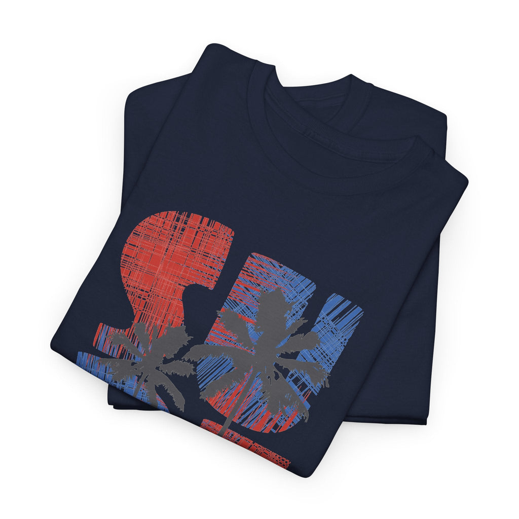 California Surf T-Shirt – Retro Surfbrett & Palmen Grafik-T-Shirt