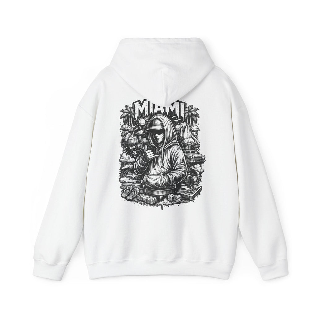 Miami Hoodie Streetwear Hoodie mit Grafik Urban Style Hoodie Hip Hop Hoodie Geschenk für Männer – Kalabula