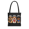 Lustige Hunde Stofftasche – Drei Hunde „See No Evil“ Motiv