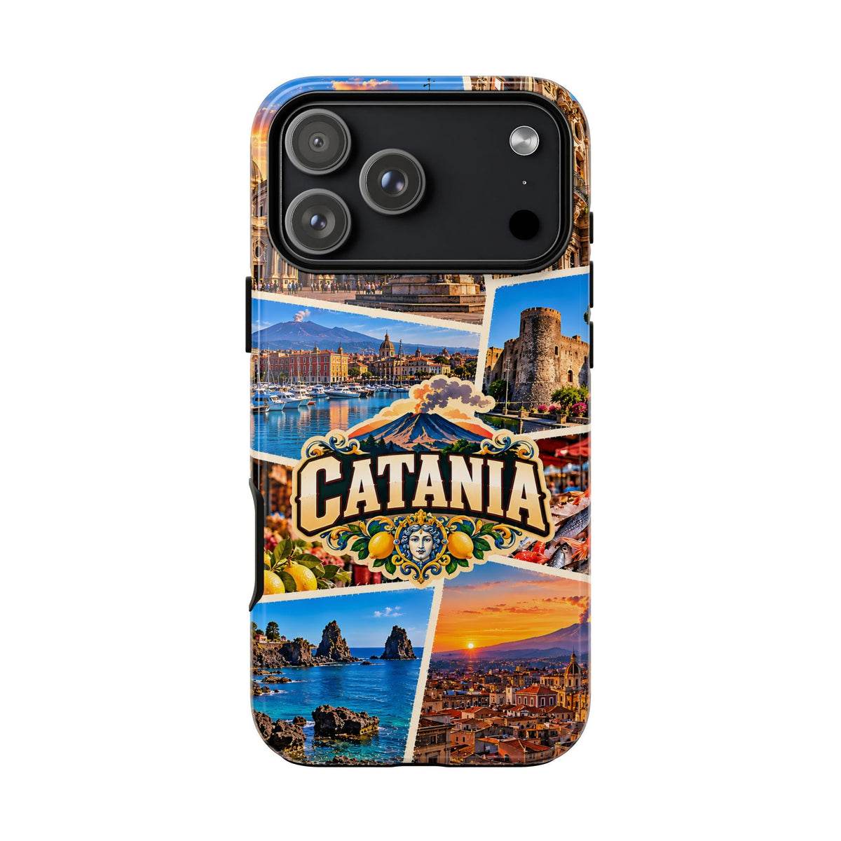 Catania Sizilien Robuste Handyhülle – Italienische Reise-Collage