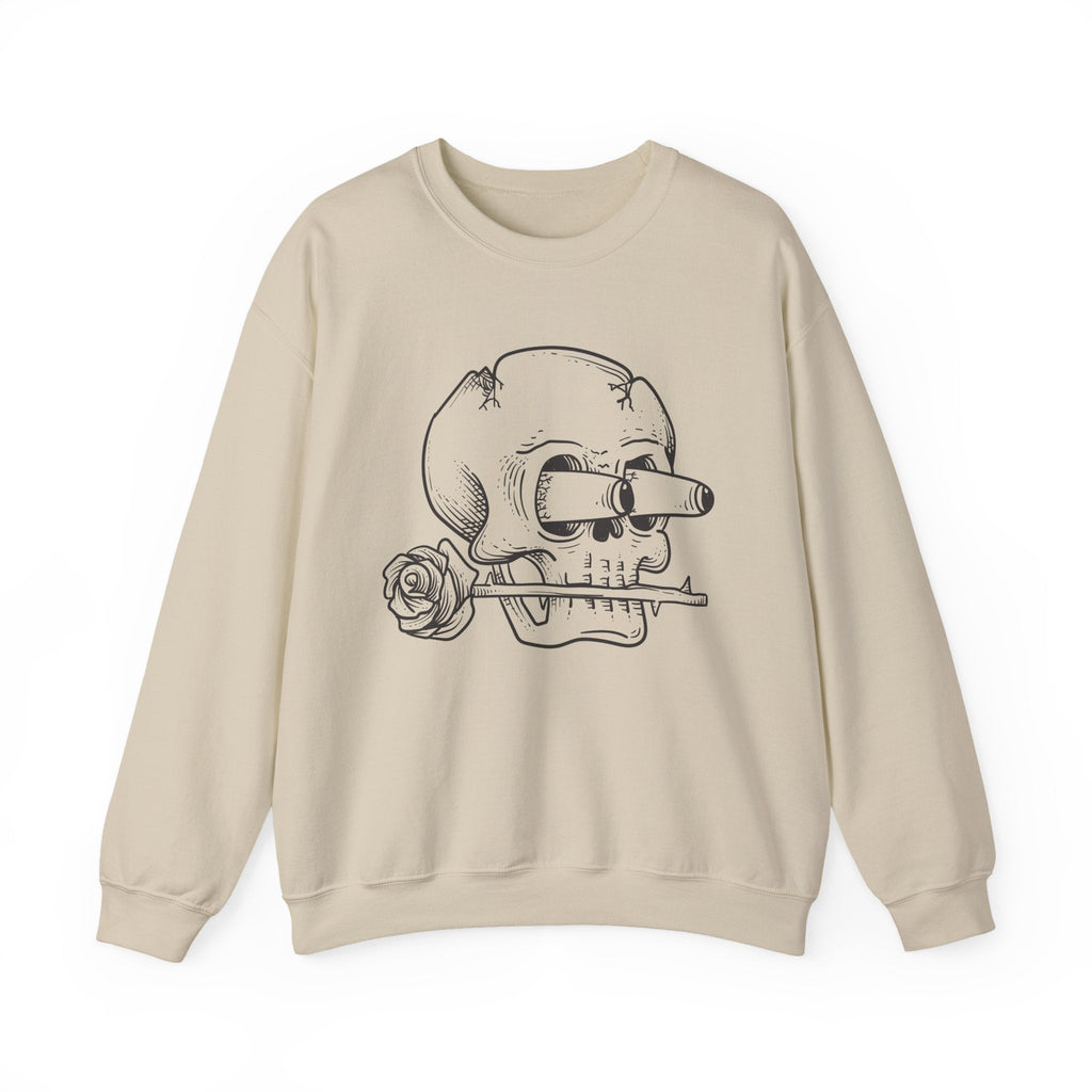 Totenkopf mit Rose Sweatshirt – Sweatshirt von Kalabula