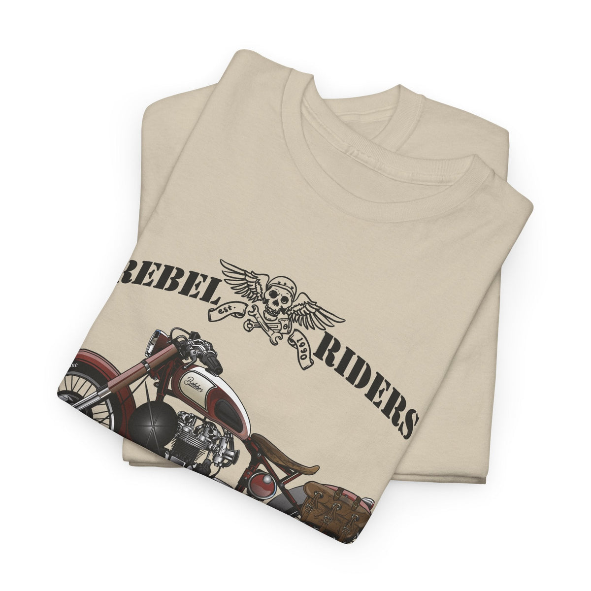 Rebel Riders T-Shirt – Vintage Motorrad & Biker Grafik-T-Shirt