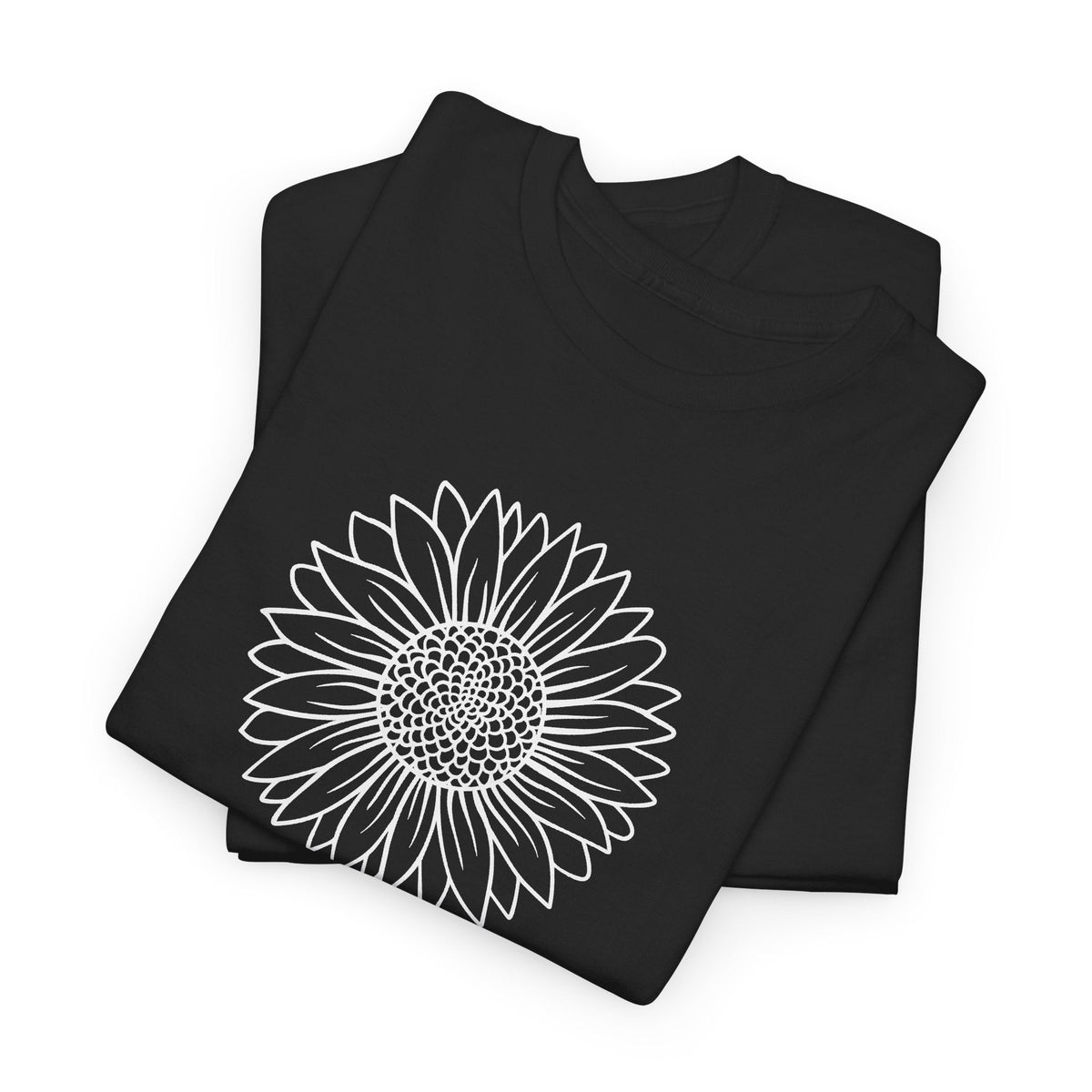 Minimal Sunflower T-Shirt – Blumen-Line-Art Grafik-T-Shirt