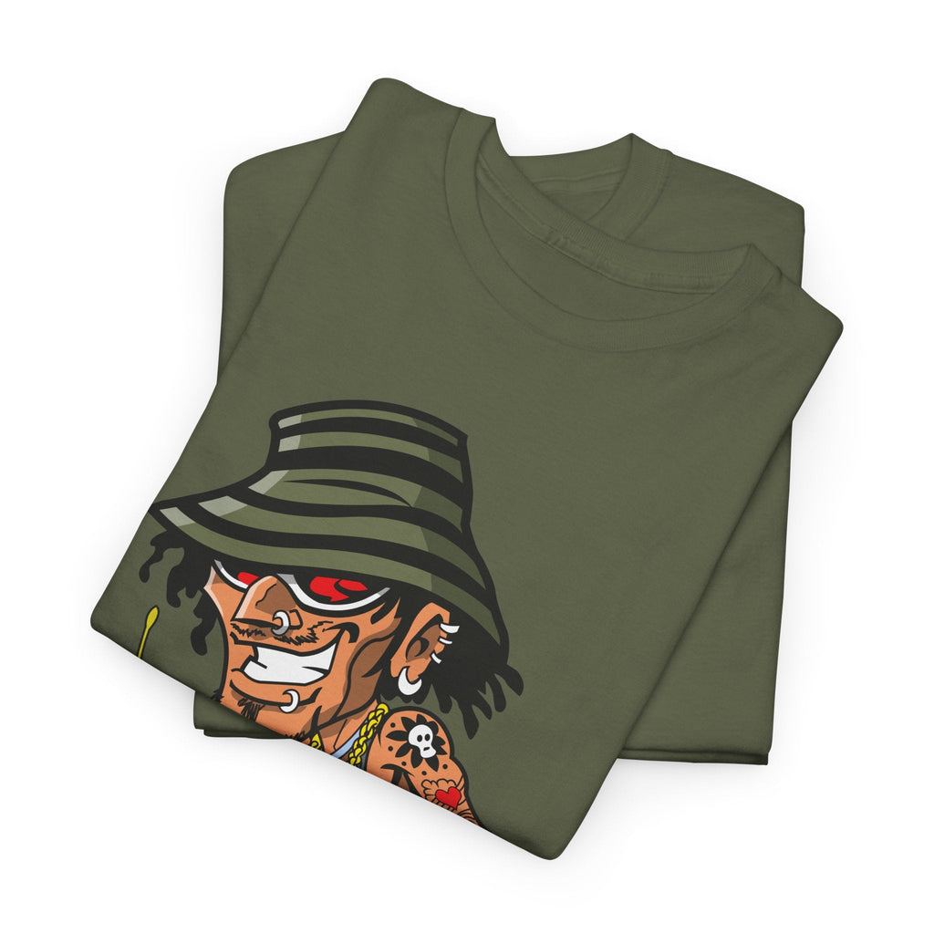 Drummer T-Shirt – Lustiger Cartoon Rock & Musik Grafik-T-Shirt