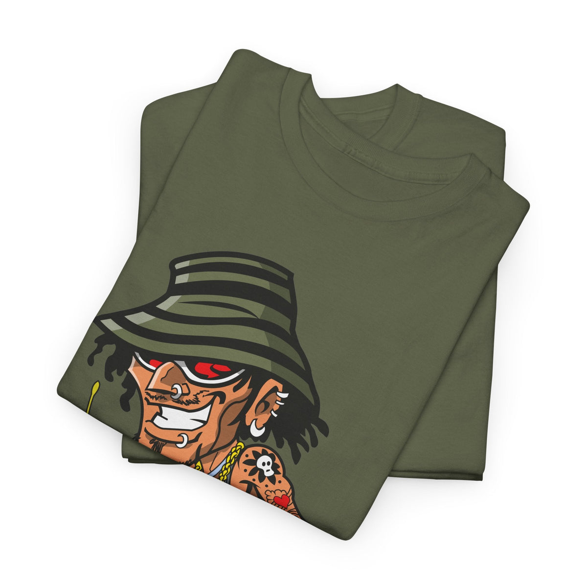 Drummer T-Shirt – Lustiger Cartoon Rock & Musik Grafik-T-Shirt