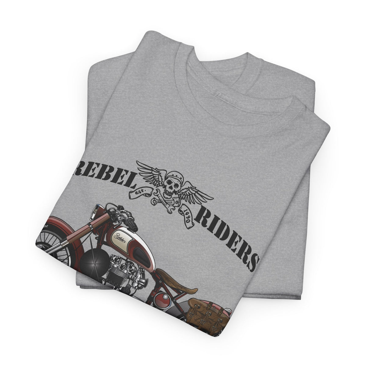 Rebel Riders T-Shirt – Vintage Motorrad & Biker Grafik-T-Shirt