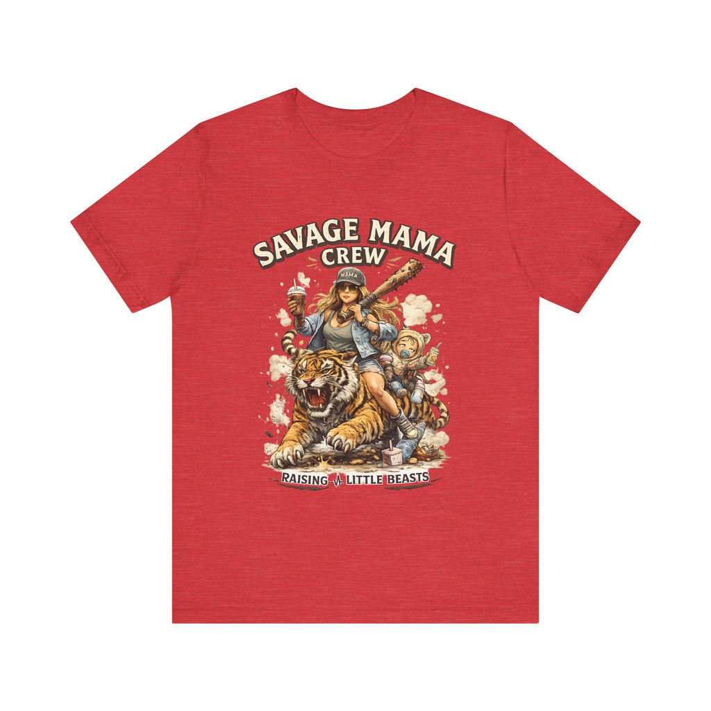 Savage Mama Crew T-Shirt Lustige Mama T-Shirt, Starke Mama Grafik-T-Shirt, Geschenk für coole Mamas