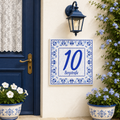 Personalisiertes Hausnummernschild Portofino – Keramik P12