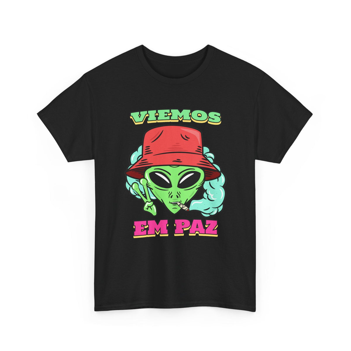 “We Come in Peace” Alien T-Shirt – Retro-UFO Grafik-T-Shirt