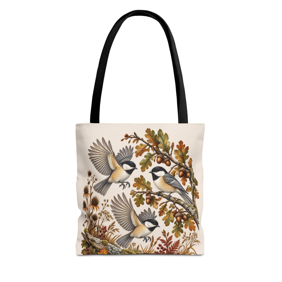 Vogel Stofftasche – Vintage Meisen & Naturmotiv Einkaufstasche