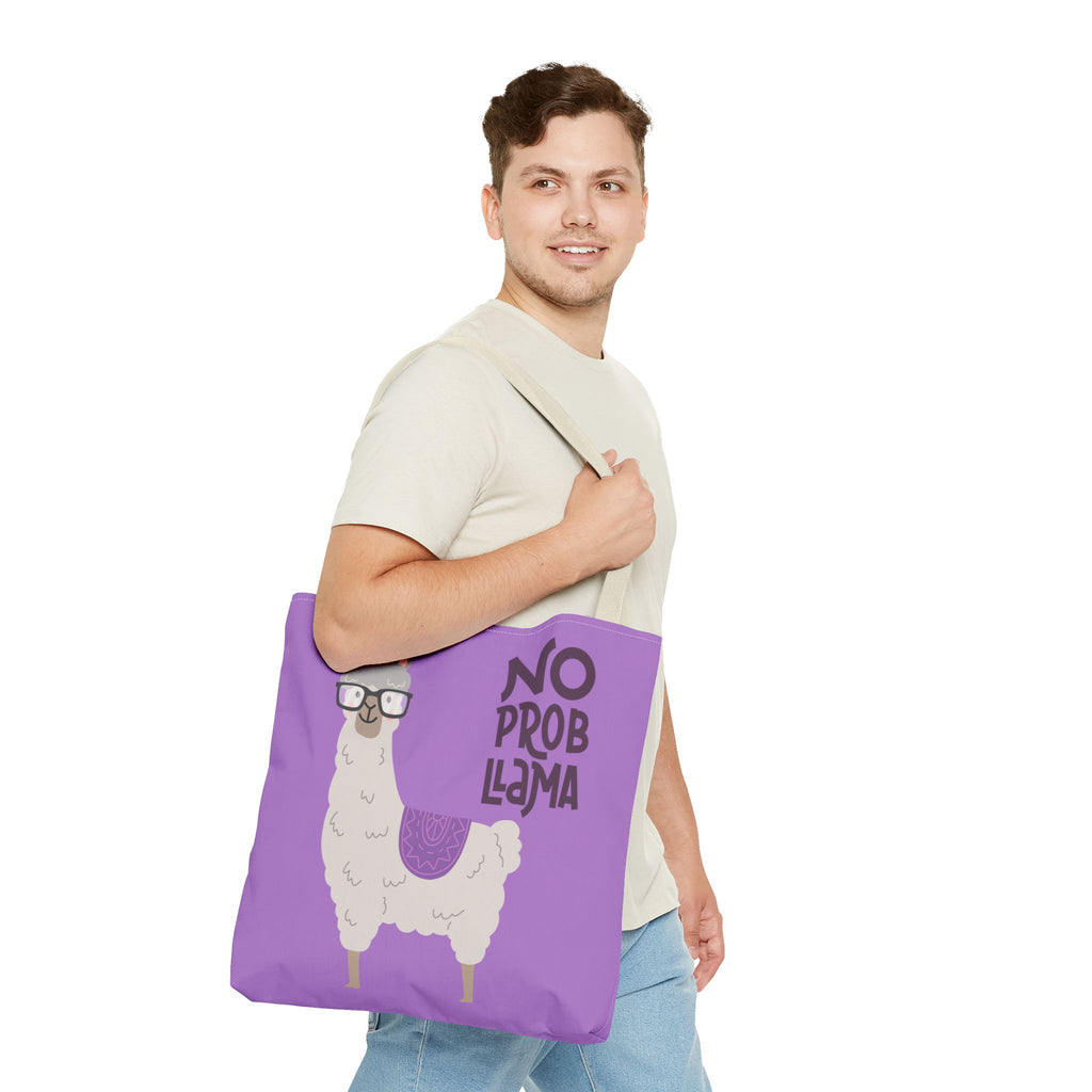 No Prob-Llama Stofftasche – Lustiges Alpaka mit Brille