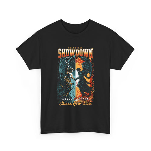 Angel vs. Demon T-Shirt – Dark Fantasy Engel vs. Dämon Grafik-T-Shirt