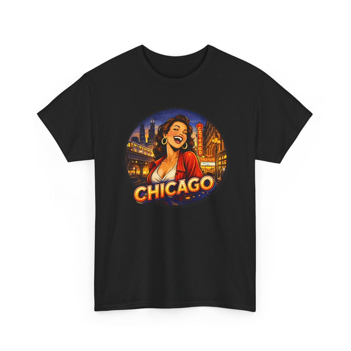 Chicago Skyline T-Shirt – Vintage Retro-Stadt Grafik-T-Shirt
