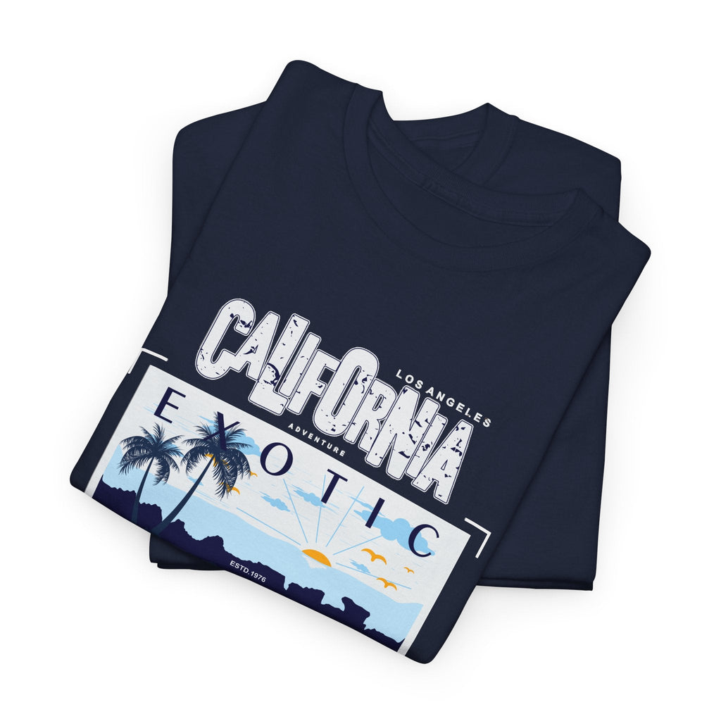 Kalifornien Strand T-Shirt – Sonnenuntergang & Küste Grafik-T-Shirt